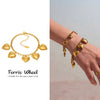 Wholesale Geometric Ferris Wheel Stainless Steel 18K Gold Plated Diy Bracelet For Women