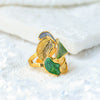 Wholesale Geometric Flower Ring Stainless Steel Electroplating Women's Jewelry Palace Style Niche Gorgeous Personality Light Luxury