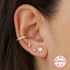 Wholesale Geometric Flower Stacked Earrings Set For Women Silver Electroplated