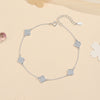 Wholesale Geometric Fourleaf Clover S925 Sterling Silver Electroplated Bracelet For Women