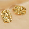 Wholesale Geometric French Retro Style 18K Goldplated Stainless Steel Earrings For Women