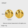 Wholesale Geometric Gold Electroplated 316L Stainless Steel Irregular Gloss Stud Earrings For Women