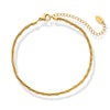 Wholesale Geometric Gold Plated Titanium Steel Cauliflower Chain Anklet Jewelry