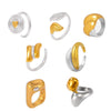 Wholesale Geometric Gold Ring Titanium Steel Electroplated Light Luxury Women's Fashionable Accessory