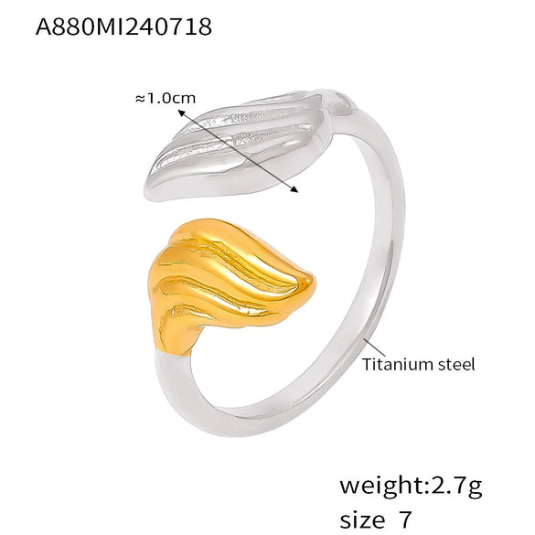 Wholesale Geometric Gold Ring Titanium Steel Electroplated Light Luxury Women's Fashionable Accessory