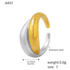 Wholesale Geometric Gold Ring Titanium Steel Electroplated Light Luxury Women's Fashionable Accessory