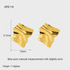Wholesale Geometric Goldplated 316L Stainless Steel Earrings For Women