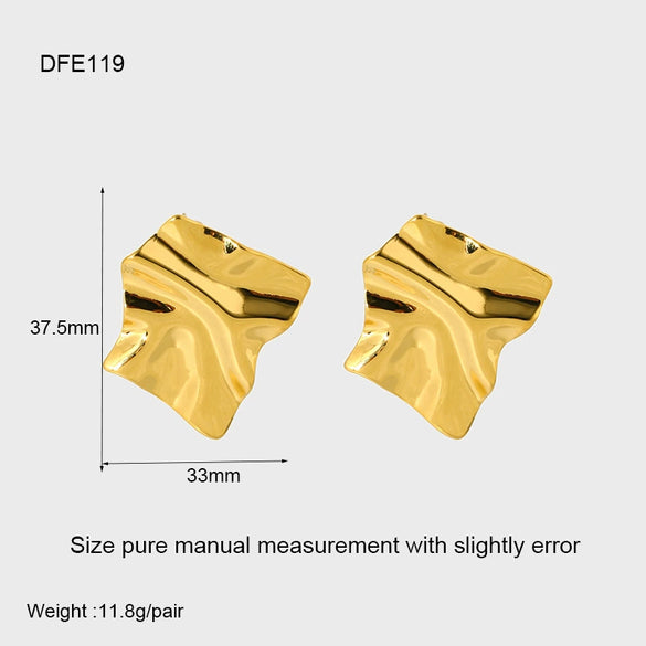 Wholesale Geometric Goldplated 316L Stainless Steel Earrings For Women