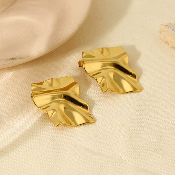 Wholesale Geometric Goldplated 316L Stainless Steel Earrings For Women