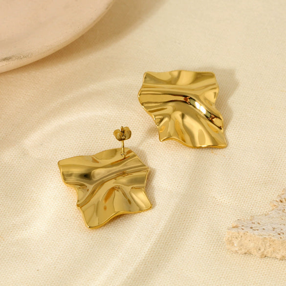 Wholesale Geometric Goldplated 316L Stainless Steel Earrings For Women