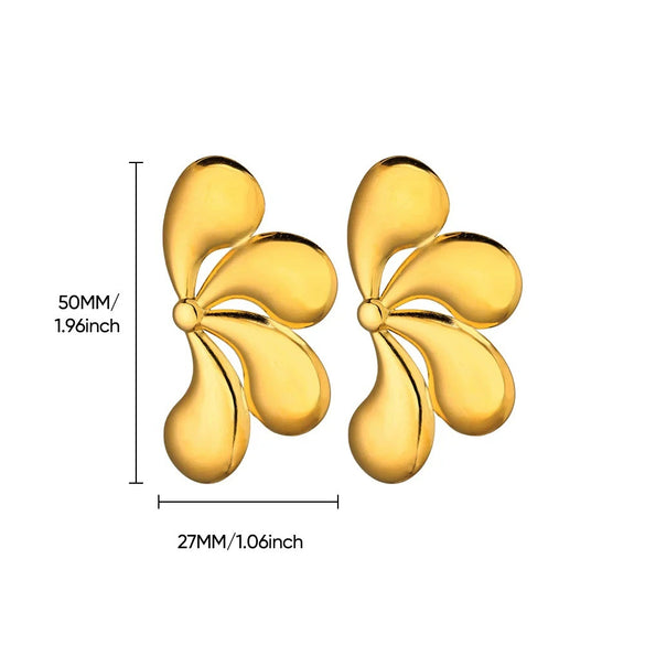 Wholesale Geometric Goldplated Stainless Steel Earrings
