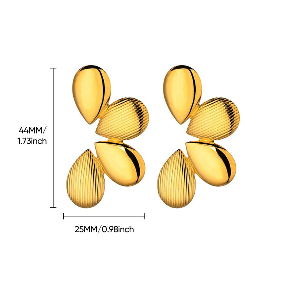 Wholesale Geometric Goldplated Stainless Steel Earrings