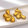 Wholesale Geometric Goldplated Stainless Steel Earrings