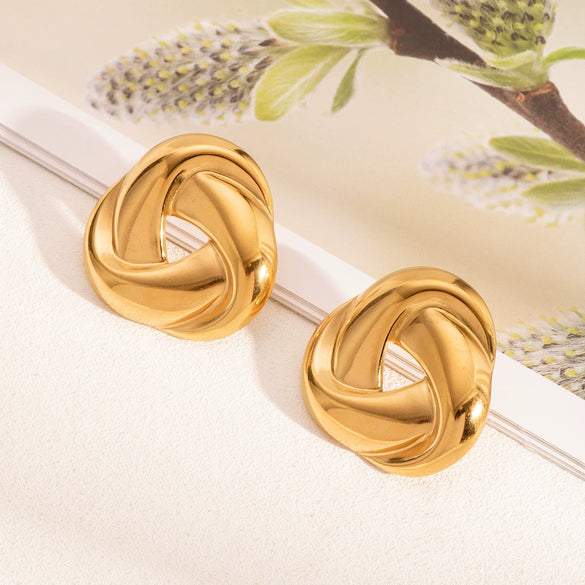 Wholesale Geometric Hair Accessories And Earrings For Women Simple Style Stainless Steel With Insect Ladybug Pattern Pvd Furnace Vacuum Real Gold Plated