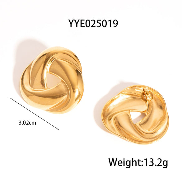 Wholesale Geometric Hair Accessories And Earrings For Women Simple Style Stainless Steel With Insect Ladybug Pattern Pvd Furnace Vacuum Real Gold Plated