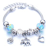 Wholesale Geometric Handmade Alloy Beaded Bracelet With Crown Pendant And Lobster Buckle For Couples