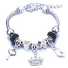 Wholesale Geometric Handmade Alloy Beaded Bracelet With Crown Pendant And Lobster Buckle For Couples