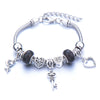 Wholesale Geometric Handmade Alloy Beaded Bracelet With Crown Pendant And Lobster Buckle For Couples