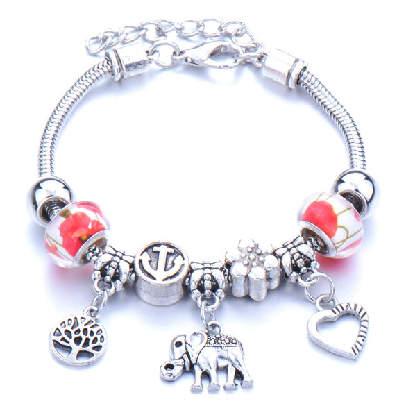 Wholesale Geometric Handmade Alloy Beaded Bracelet With Crown Pendant And Lobster Buckle For Couples