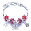 Wholesale Geometric Handmade Alloy Beaded Bracelet With Crown Pendant And Lobster Buckle For Couples
