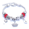Wholesale Geometric Handmade Alloy Beaded Bracelet With Crown Pendant And Lobster Buckle For Couples