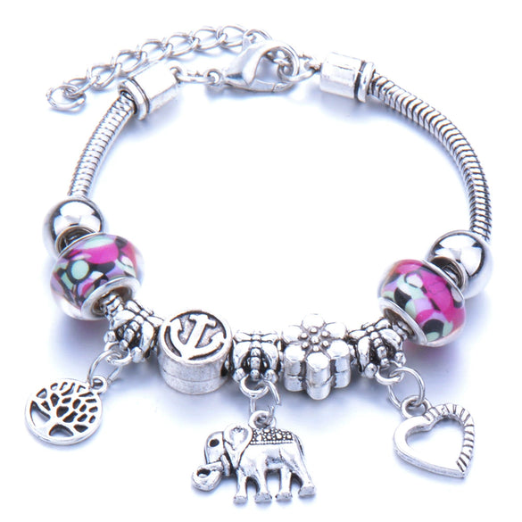 Wholesale Geometric Handmade Alloy Beaded Bracelet With Crown Pendant And Lobster Buckle For Couples