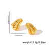 Wholesale Geometric Heart Shape Titanium Steel Electroplated Women's Earrings Highend Luxury Nonfading
