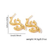 Wholesale Geometric Heart Shape Titanium Steel Electroplated Women's Earrings Highend Luxury Nonfading