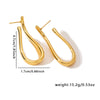 Wholesale Geometric Heart Shape Titanium Steel Electroplated Women's Earrings Highend Luxury Nonfading