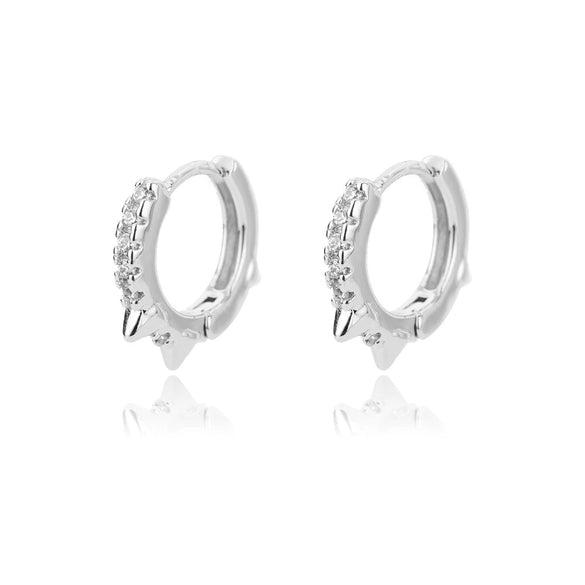 Wholesale Geometric Heart Shaped Copper Earrings For Women With Micro Inlaid Zircon And Star Design