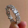 Wholesale Geometric Heart Shaped Copper Zirconia Ring For Women Light Luxury Style
