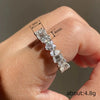 Wholesale Geometric Heart Shaped Copper Zirconia Ring For Women Light Luxury Style