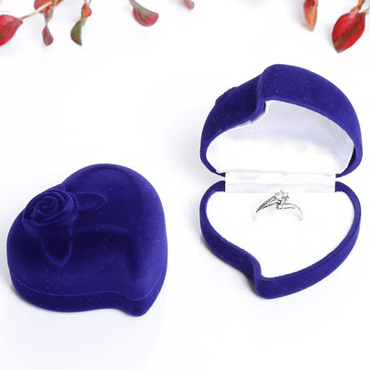 Wholesale Geometric Heart Shaped Flower Jewelry Packaging Velvet Box