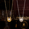 Wholesale Geometric Heart Shaped Imitation Pearl Pendant Necklace In Light Luxury Style Titanium Steel With 18K Gold Plated