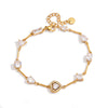 Wholesale Geometric Heartshaped Electroplated Titanium Steel And Stainless Steel Bracelet For Women