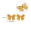 Wholesale Geometric Heartshaped Oil Dripping Bow Electroplated Stainless Steel And Gold Earrings For Unisex