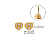 Wholesale Geometric Heartshaped Oil Dripping Bow Electroplated Stainless Steel And Gold Earrings For Unisex