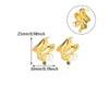 Wholesale Geometric Heartshaped Stainless Steel And Goldplated Earrings For Unisex