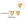 Wholesale Geometric Heartshaped Stainless Steel And Goldplated Earrings For Unisex
