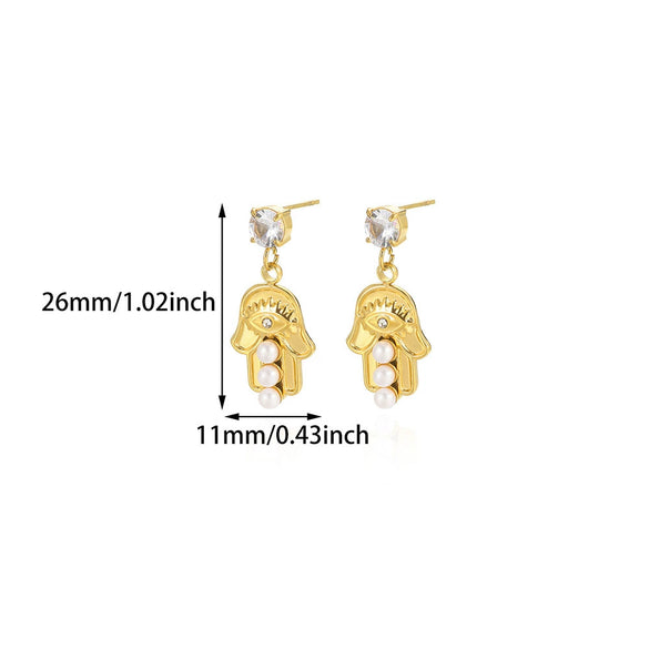 Wholesale Geometric Heartshaped Stainless Steel And Goldplated Earrings For Unisex