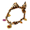 Wholesale Geometric Heartshaped Stainless Steel Leopard Print Pendant Necklace For Women With Electroplating