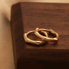 Wholesale Geometric Hexagonal Glossy Copper 18K Gold Plated Earrings Unisex Simple Jewelry