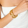 Wholesale Geometric Hollow Cross 18K Gold Plated Stainless Steel Bracelet For Women