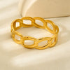 Wholesale Geometric Hollow Cross 18K Gold Plated Stainless Steel Bracelet For Women