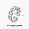 Wholesale Geometric Hollow Stainless Steel Ring For Women With Gold Plating