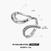 Wholesale Geometric Hollow Stainless Steel Ring For Women With Simple Gold Plating