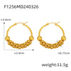 Wholesale Geometric Hollow Ushaped Electroplated Titanium Steel Earrings For Women