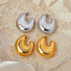 Wholesale Geometric Hollow Ushaped Goldplated Titanium Steel Earrings For Women