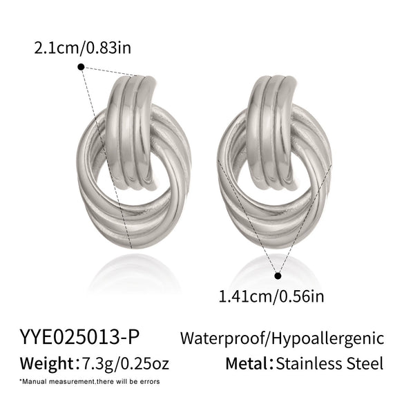 Wholesale Geometric Hoop Earrings For Women Stainless Steel Pvd Furnace Vacuum Real Gold Plated Jewelry
