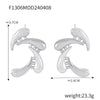Wholesale Geometric Imitation Pearl Texture Titanium Steel Cast Earrings Set With 18K Gold Plating And Color Preservation For Women